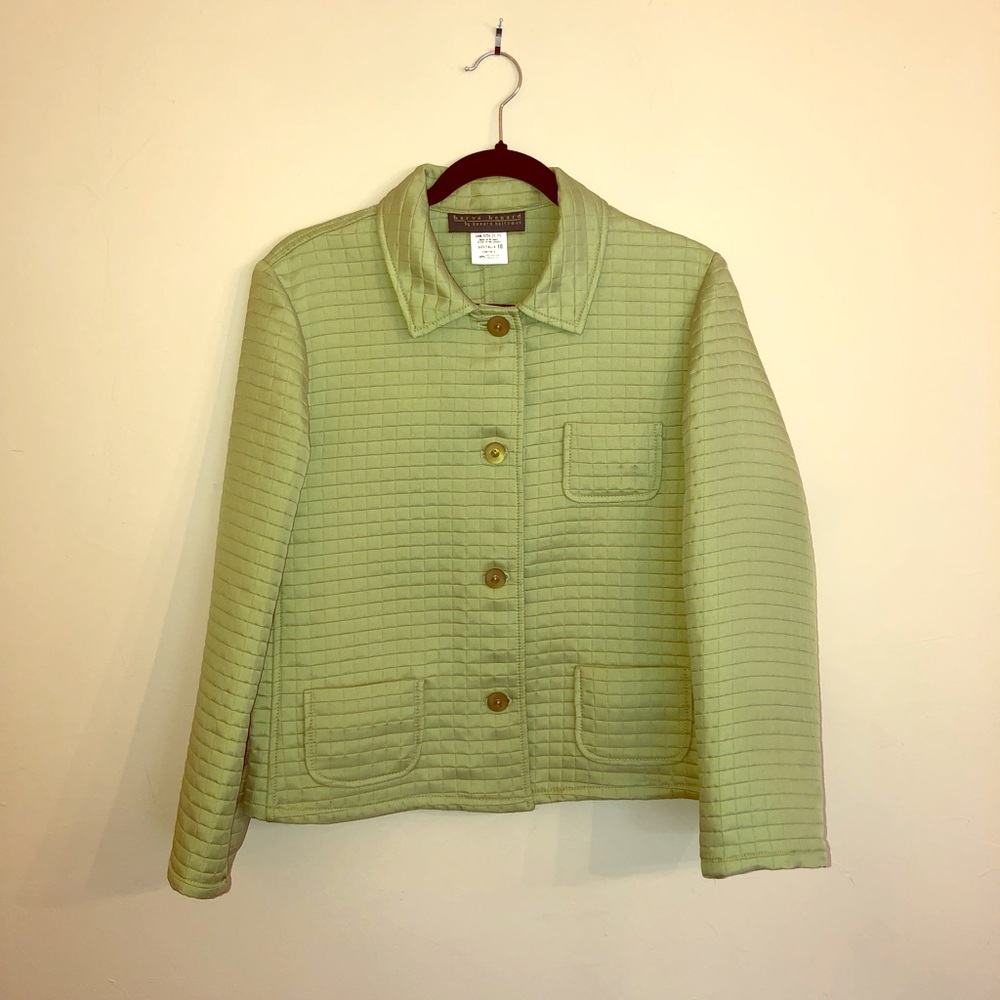 Harve Benard green quilted jacket